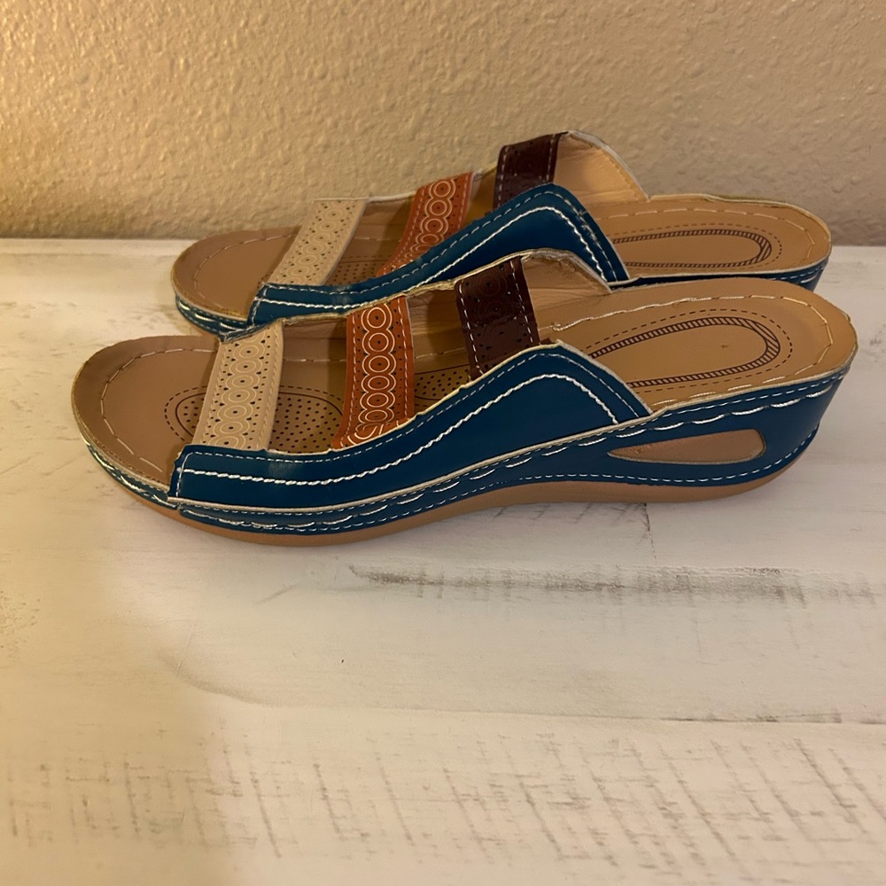 Stylish Multicolor Wedge Sandals